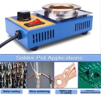 50mm  160W  Lead-free Solder Pots Soldering Brazing Equipment Pot Soldering Desoldering Bath Plate 200-480℃