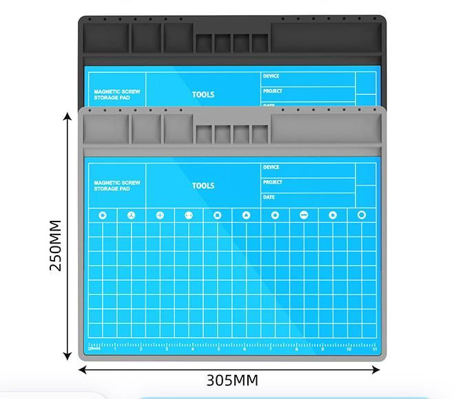 Magnetic Silicone Phone Repair Mat, Anti-Slip Tool Mat for Cell Phone Repair