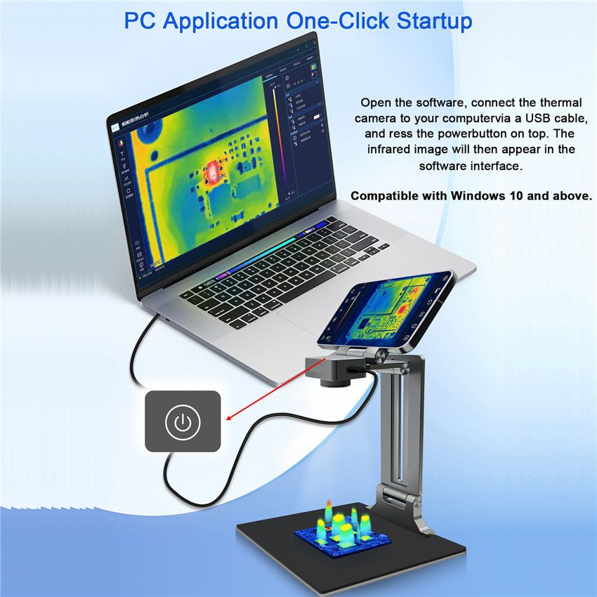 3D Infrared Thermal Imager Analyzer Thermal Imaging Camera for Circuit Board Troubleshooting
