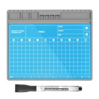 Magnetic Silicone Phone Repair Mat, Anti-Slip Tool Mat for Cell Phone Repair