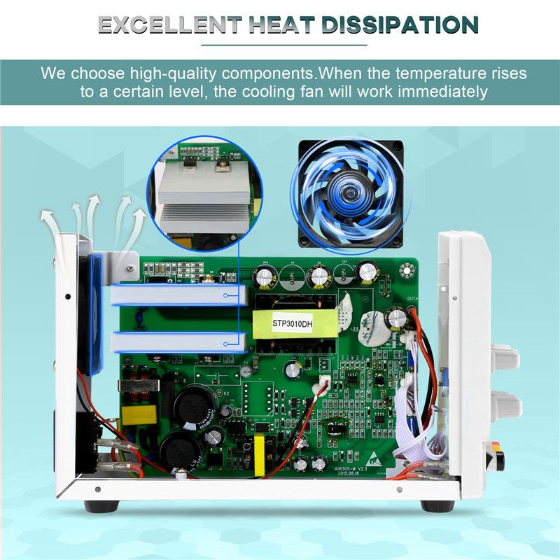 DC Power Supply Variable 30V 10A High Precision Adjustable Power Supply  for Electronic Testing,  DI