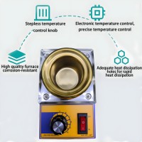 50mm  160W  Lead-free Solder Pots Soldering Brazing Equipment Pot Soldering Desoldering Bath Plate 200-480℃