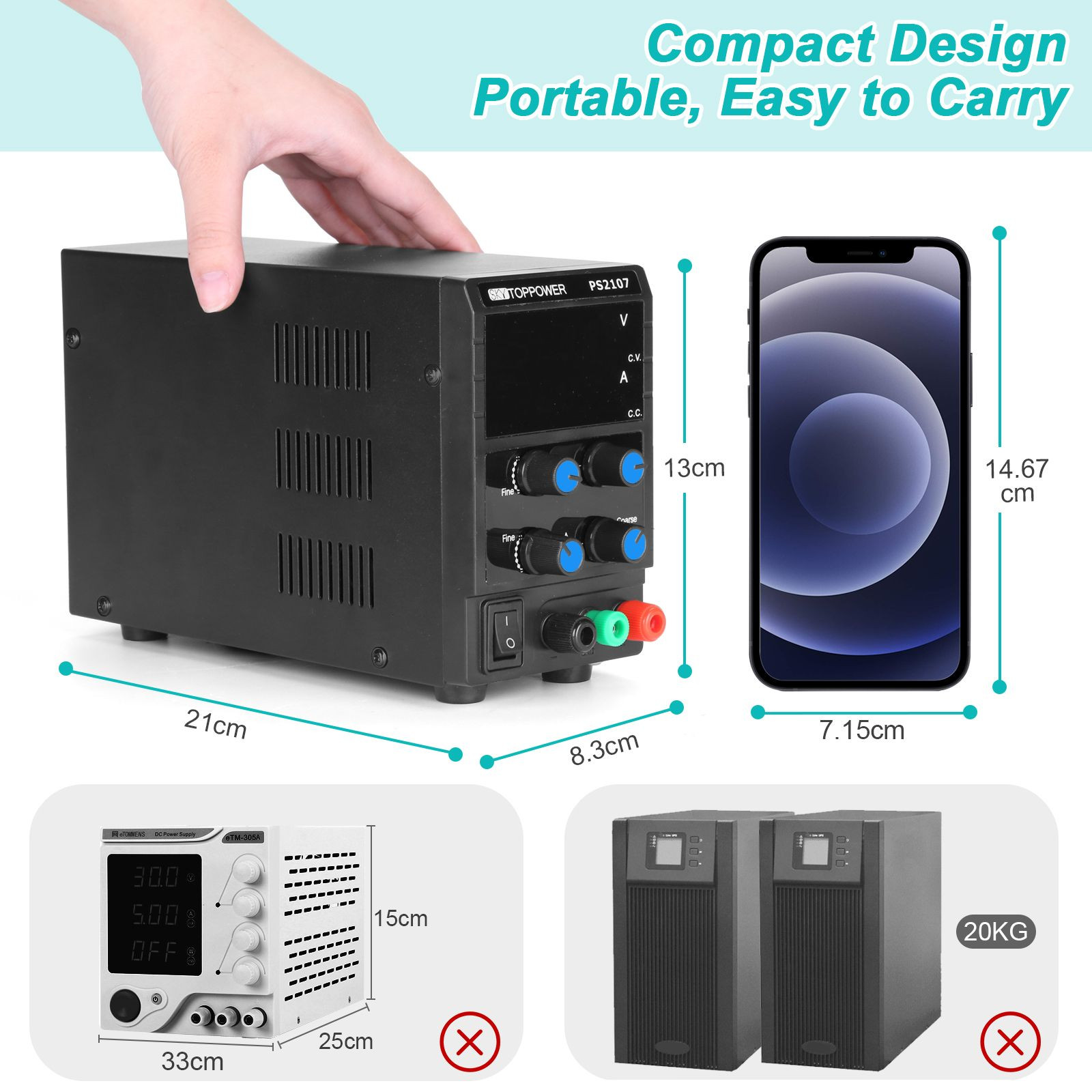 DC Power Supply 35V 5A Switching  Power Supply for Battery Charging, Electronic Testing , Research, Lab