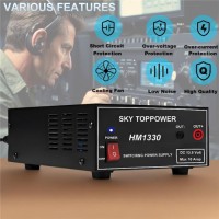 Compact DC Power Supply Fixed 13.8V- 30 Amp Regulated Home Lab Benchtop AC-to-DC Converter for CB/HAM/Amateur Radio